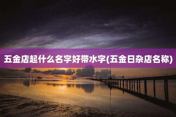 五金店起什么名字好带水字(五金日杂店名称)