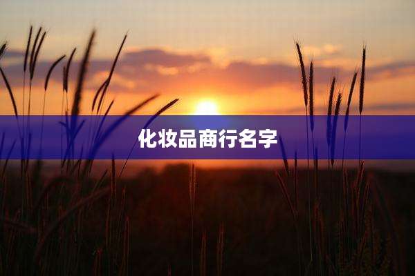 化妆品商行名字