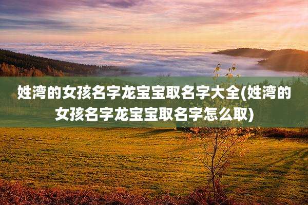 姓湾的女孩名字龙宝宝取名字大全(姓湾的女孩名字龙宝宝取名字怎么取)