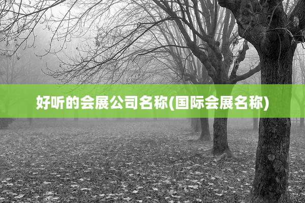 好听的会展公司名称(国际会展名称)