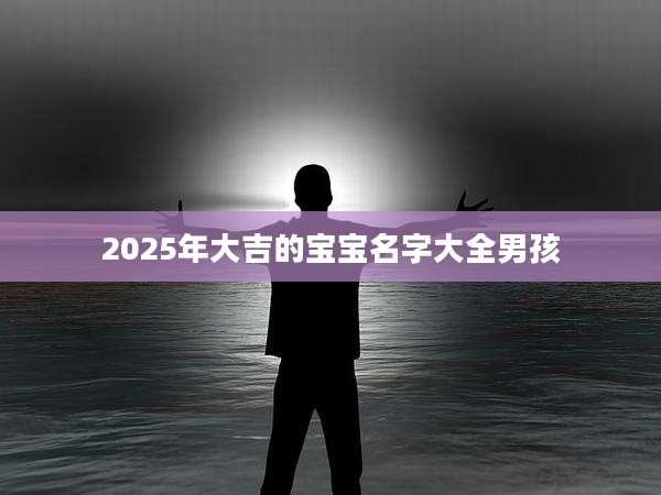 2025年大吉的宝宝名字大全男孩