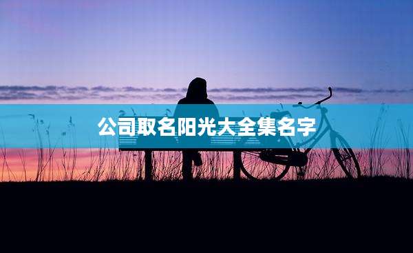 公司取名阳光大全集名字