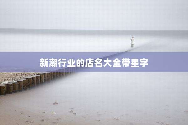 新潮行业的店名大全带星字
