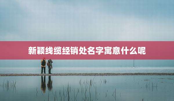 新颖线缆经销处名字寓意什么呢