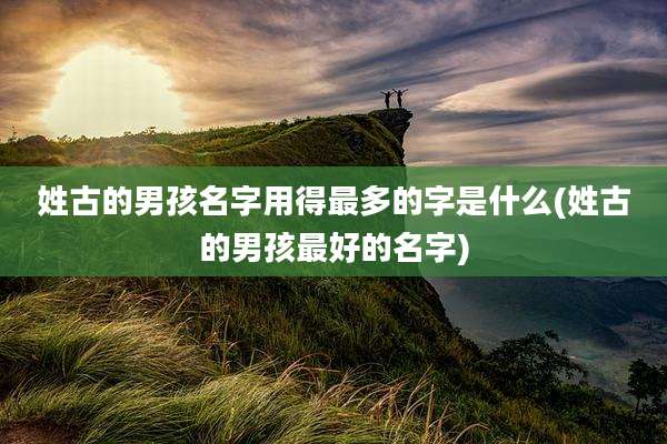 姓古的男孩名字用得最多的字是什么(姓古的男孩最好的名字)