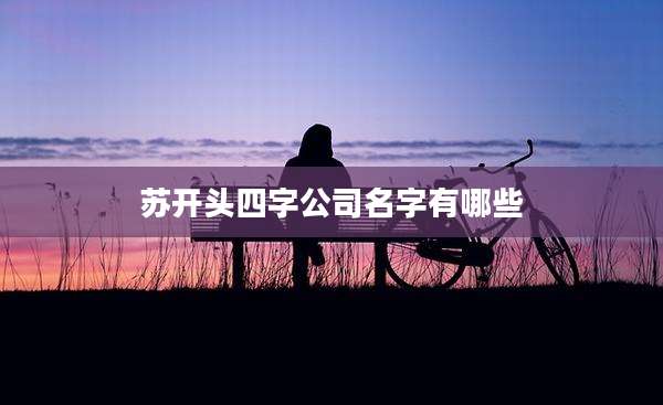 苏开头四字公司名字有哪些