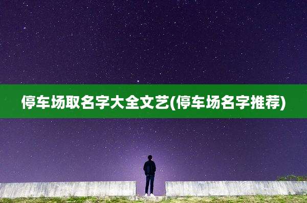 停车场取名字大全文艺(停车场名字推荐)