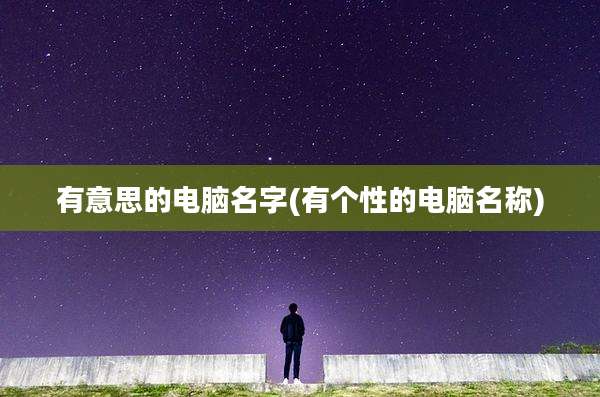 有意思的电脑名字(有个性的电脑名称)