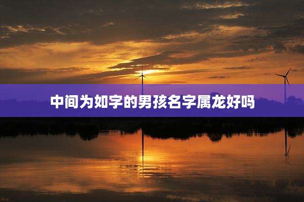 中间为如字的男孩名字属龙好吗