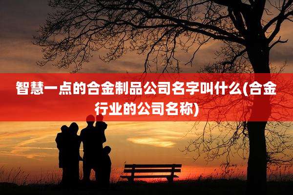 智慧一点的合金制品公司名字叫什么(合金行业的公司名称)
