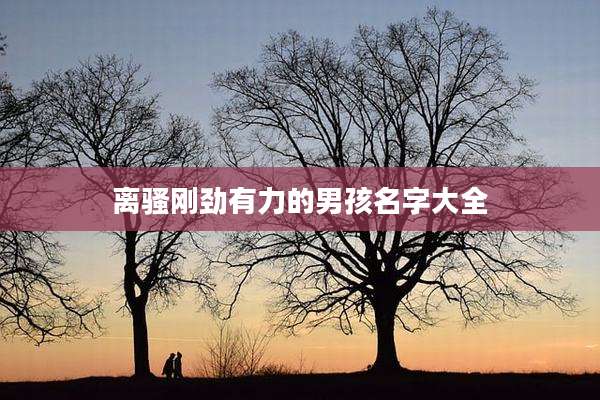 离骚刚劲有力的男孩名字大全