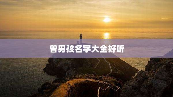 曾男孩名字大全好听