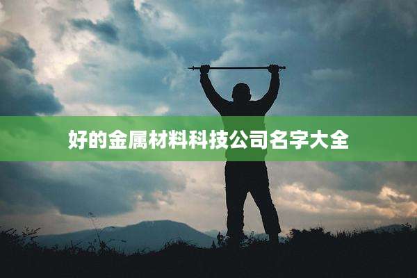 好的金属材料科技公司名字大全