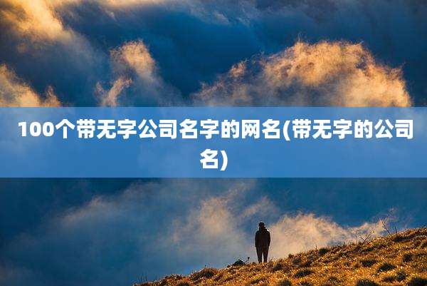 100个带无字公司名字的网名(带无字的公司名)