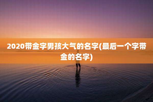 2020带金字男孩大气的名字(最后一个字带金的名字)