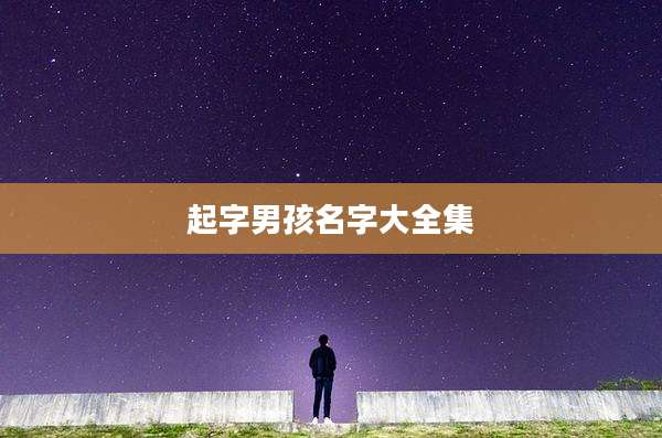 起字男孩名字大全集
