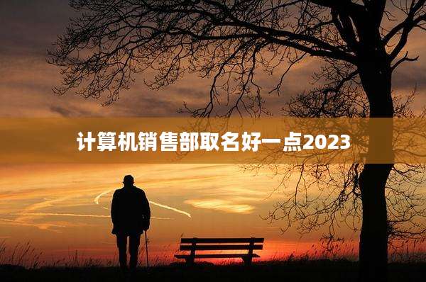 计算机销售部取名好一点2023