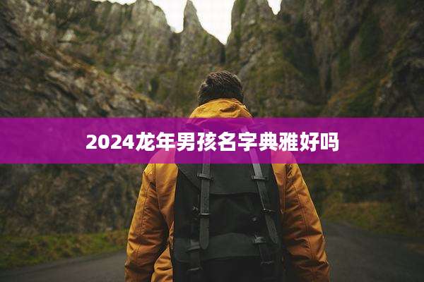 2024龙年男孩名字典雅好吗