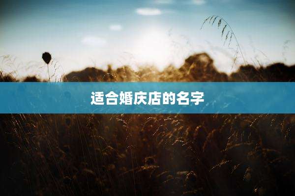 适合婚庆店的名字