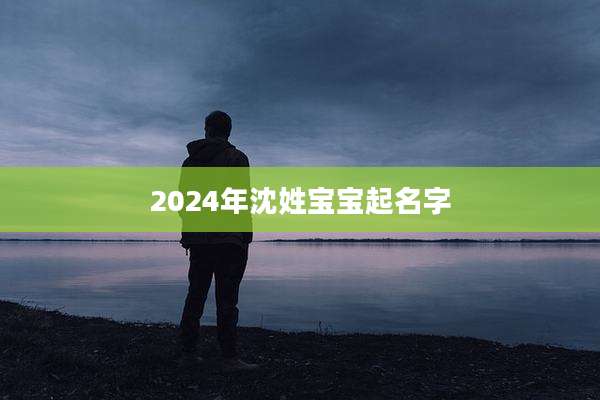 2024年沈姓宝宝起名字