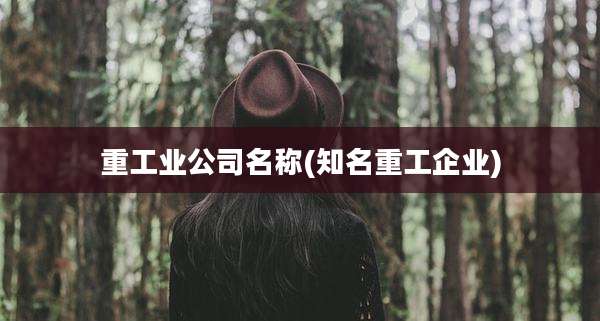 重工业公司名称(知名重工企业)