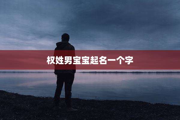 权姓男宝宝起名一个字