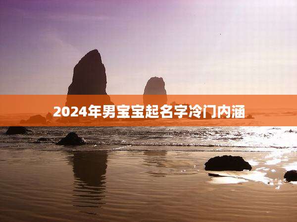 2024年男宝宝起名字冷门内涵