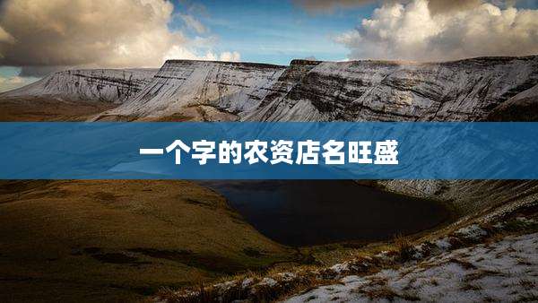 一个字的农资店名旺盛