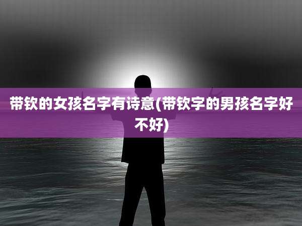 带钦的女孩名字有诗意(带钦字的男孩名字好不好)