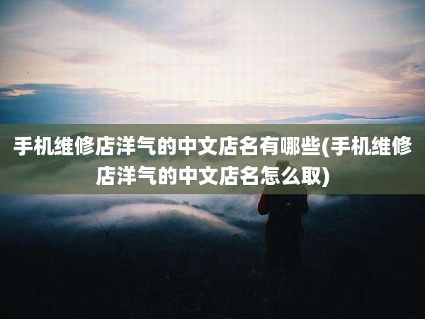 手机维修店洋气的中文店名有哪些(手机维修店洋气的中文店名怎么取)