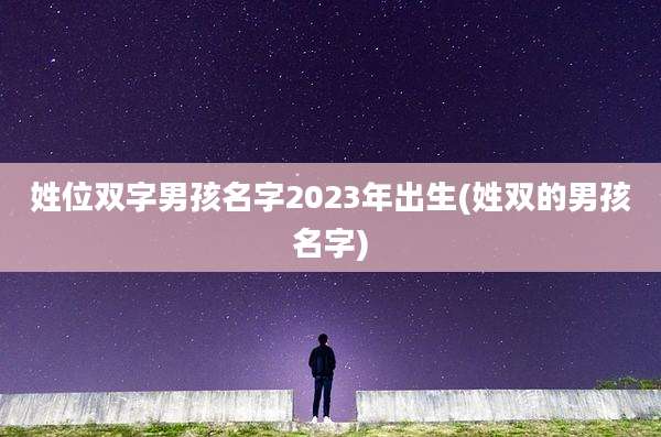 姓位双字男孩名字2023年出生(姓双的男孩名字)