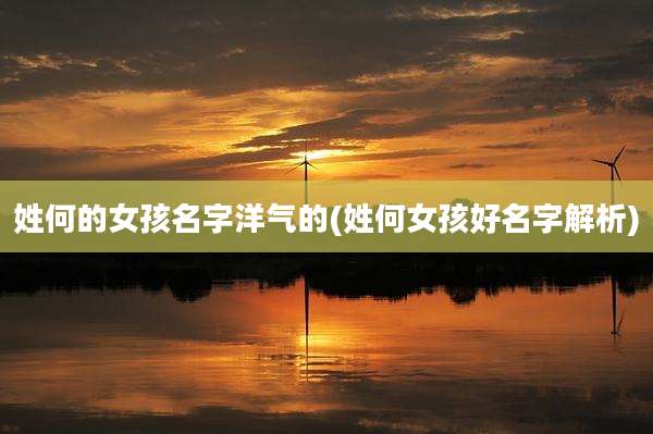 姓何的女孩名字洋气的(姓何女孩好名字解析)