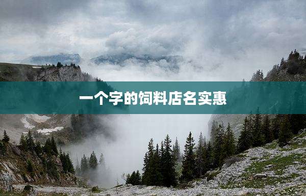 一个字的饲料店名实惠