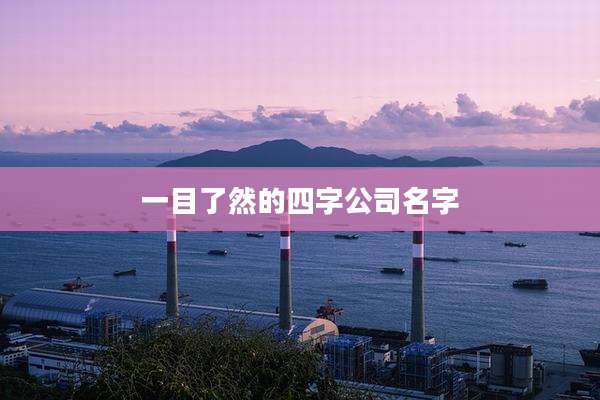 一目了然的四字公司名字