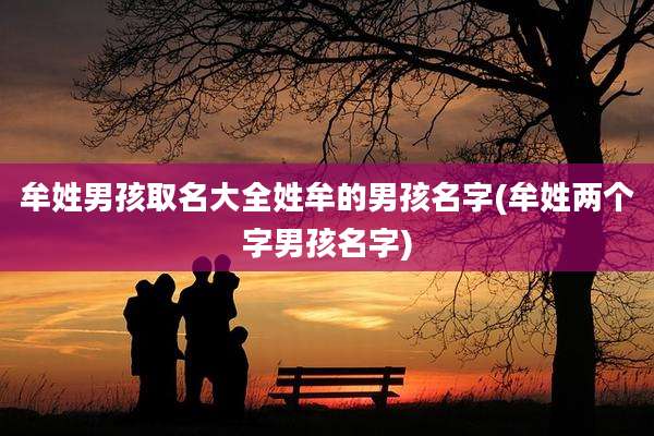牟姓男孩取名大全姓牟的男孩名字(牟姓两个字男孩名字)