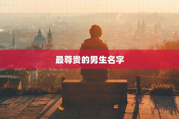 最尊贵的男生名字