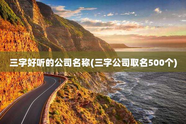三字好听的公司名称(三字公司取名500个)