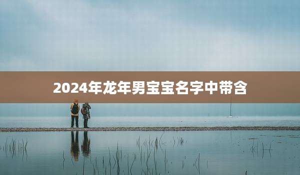2024年龙年男宝宝名字中带含