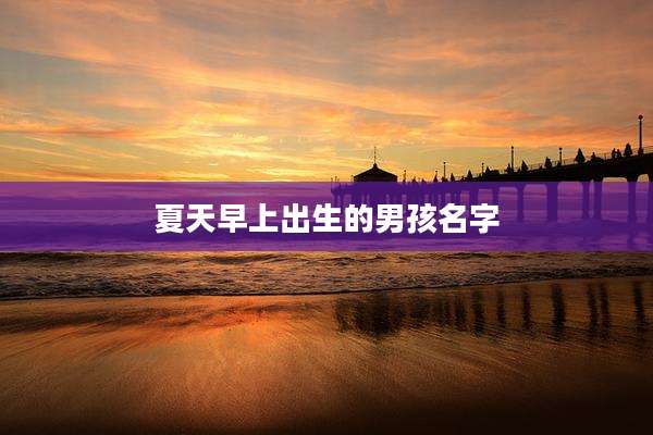 夏天早上出生的男孩名字