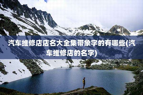 汽车维修店店名大全集带象字的有哪些(汽车维修店的名字)