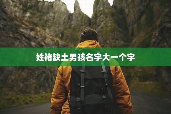 姓褚缺土男孩名字大一个字