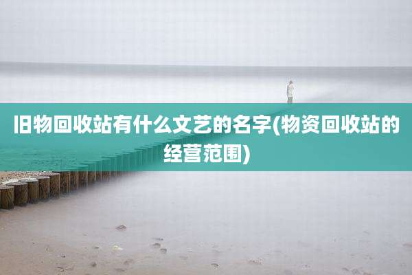 旧物回收站有什么文艺的名字(物资回收站的经营范围)