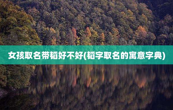 女孩取名带韬好不好(韬字取名的寓意字典)