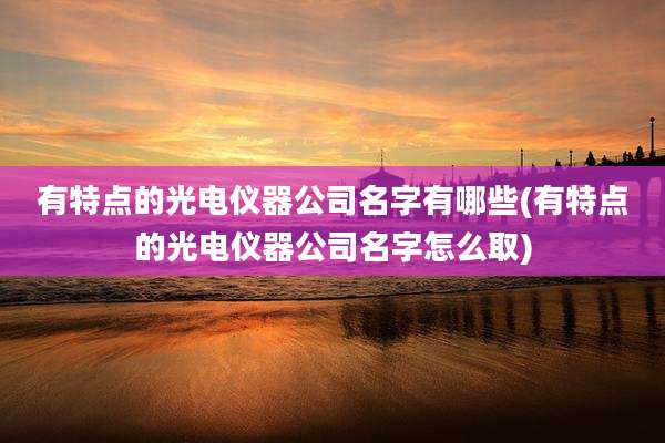 有特点的光电仪器公司名字有哪些(有特点的光电仪器公司名字怎么取)
