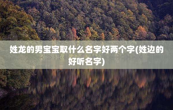 姓龙的男宝宝取什么名字好两个字(姓边的好听名字)