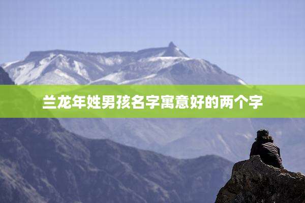 兰龙年姓男孩名字寓意好的两个字