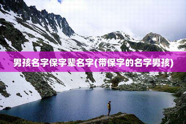 男孩名字保字辈名字(带保字的名字男孩)