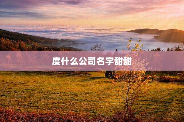 度什么公司名字甜甜