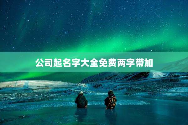 公司起名字大全免费两字带加