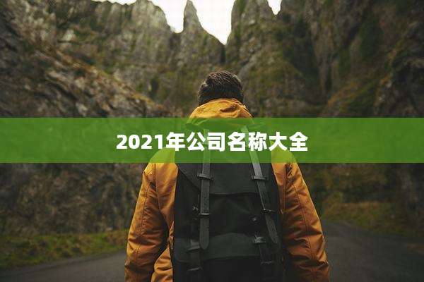2021年公司名称大全